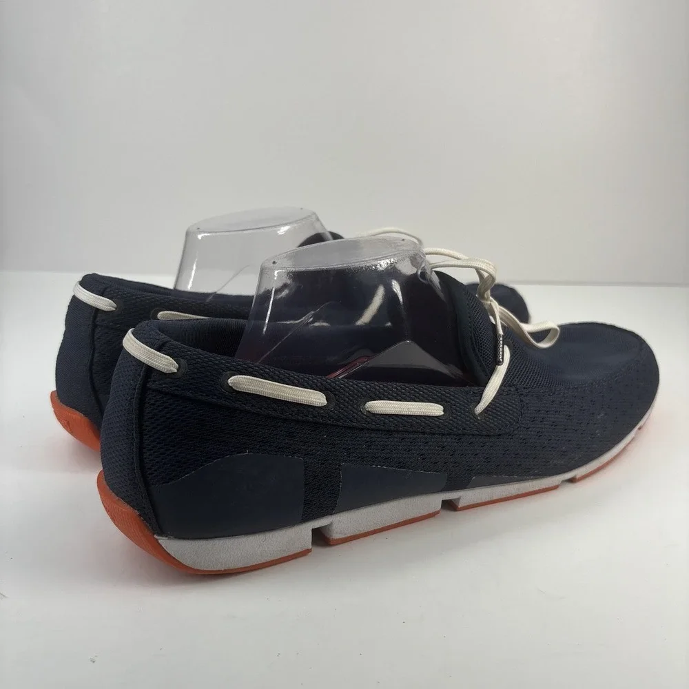SWIMS Breeze Men's US 11 Navy Slip-On Loafer Boat Deck Shoes Braided Lace Casual
